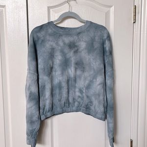 Tie-Dye Cropped Garage Oversized Crew Neck